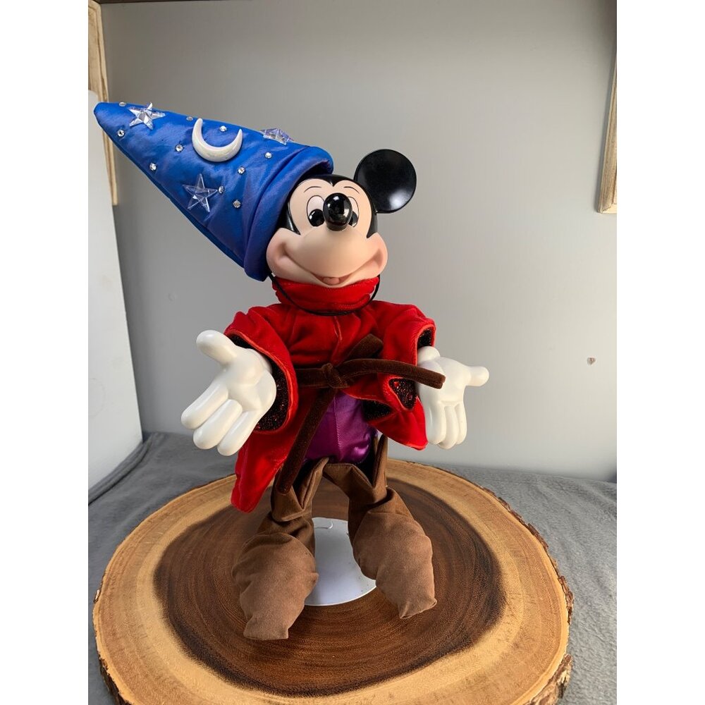 Mickey Mouse Sorcerers Apprentice Doll by Franklin Mint with Velvet Robe & Hat
